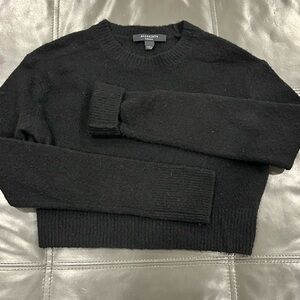 All Saints Women’s Black Crewneck Sweater